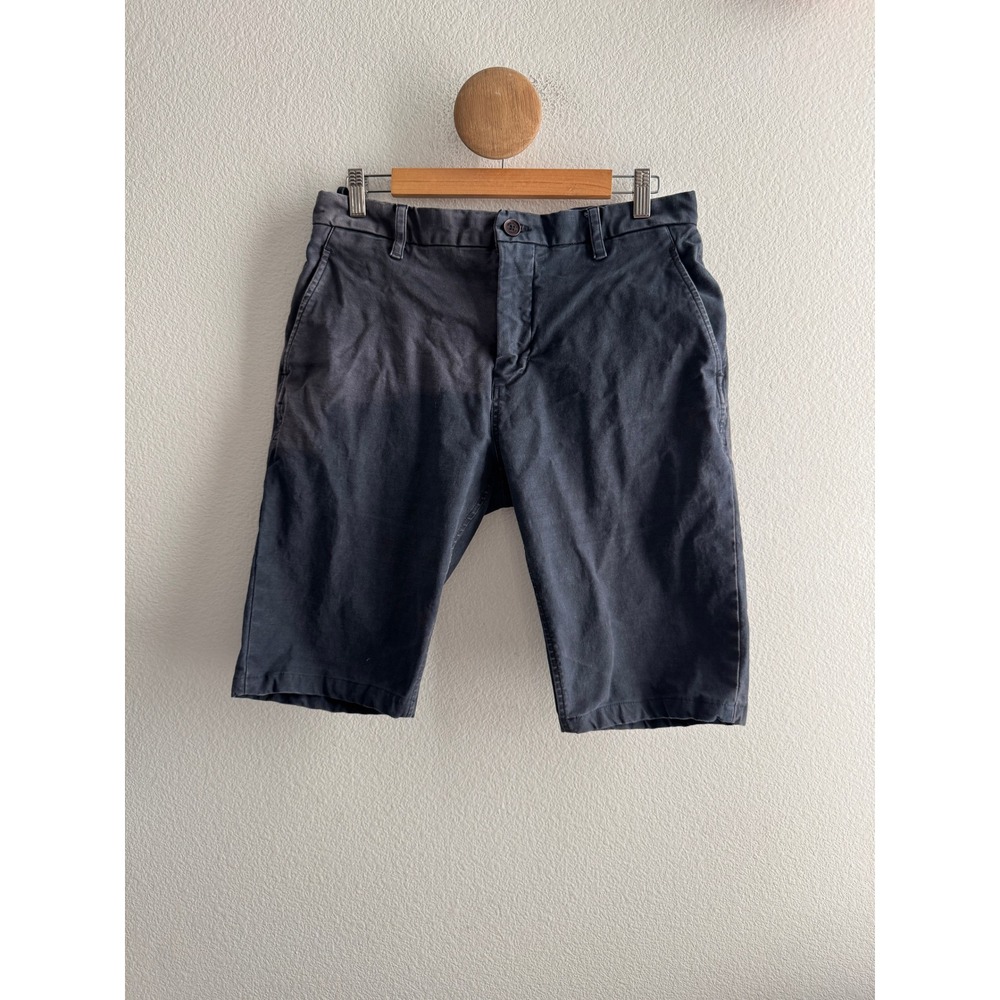 Buck Mason Navy Deck Shorts Mens 32 *FLAW* Sun Faded